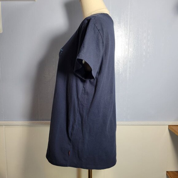 Levi's Large Navy Blue Logo Crew Neck Short Sleeve Summer T-Shirt - Picture 6 of 8